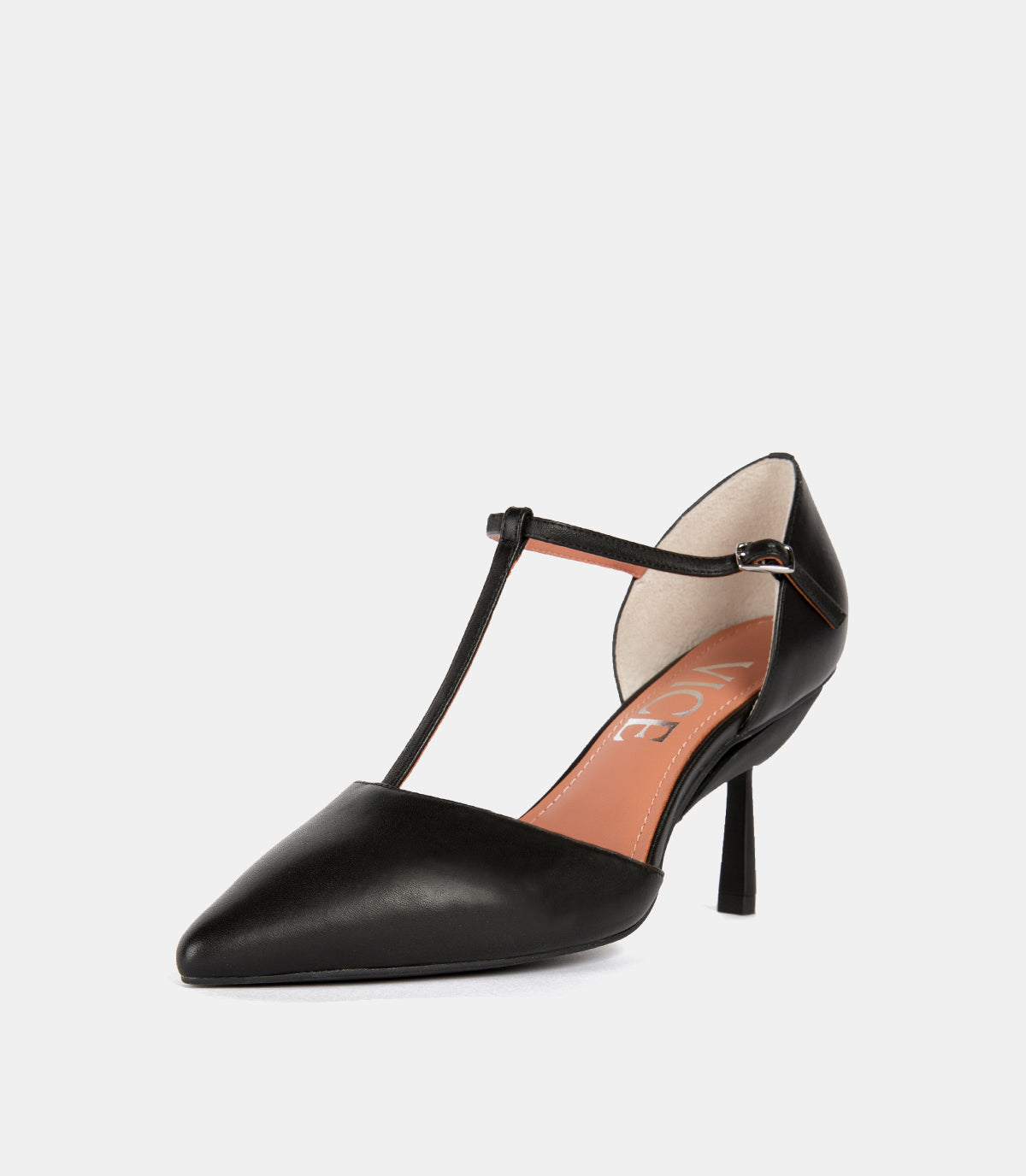 Escarpins à bride en T noirs
