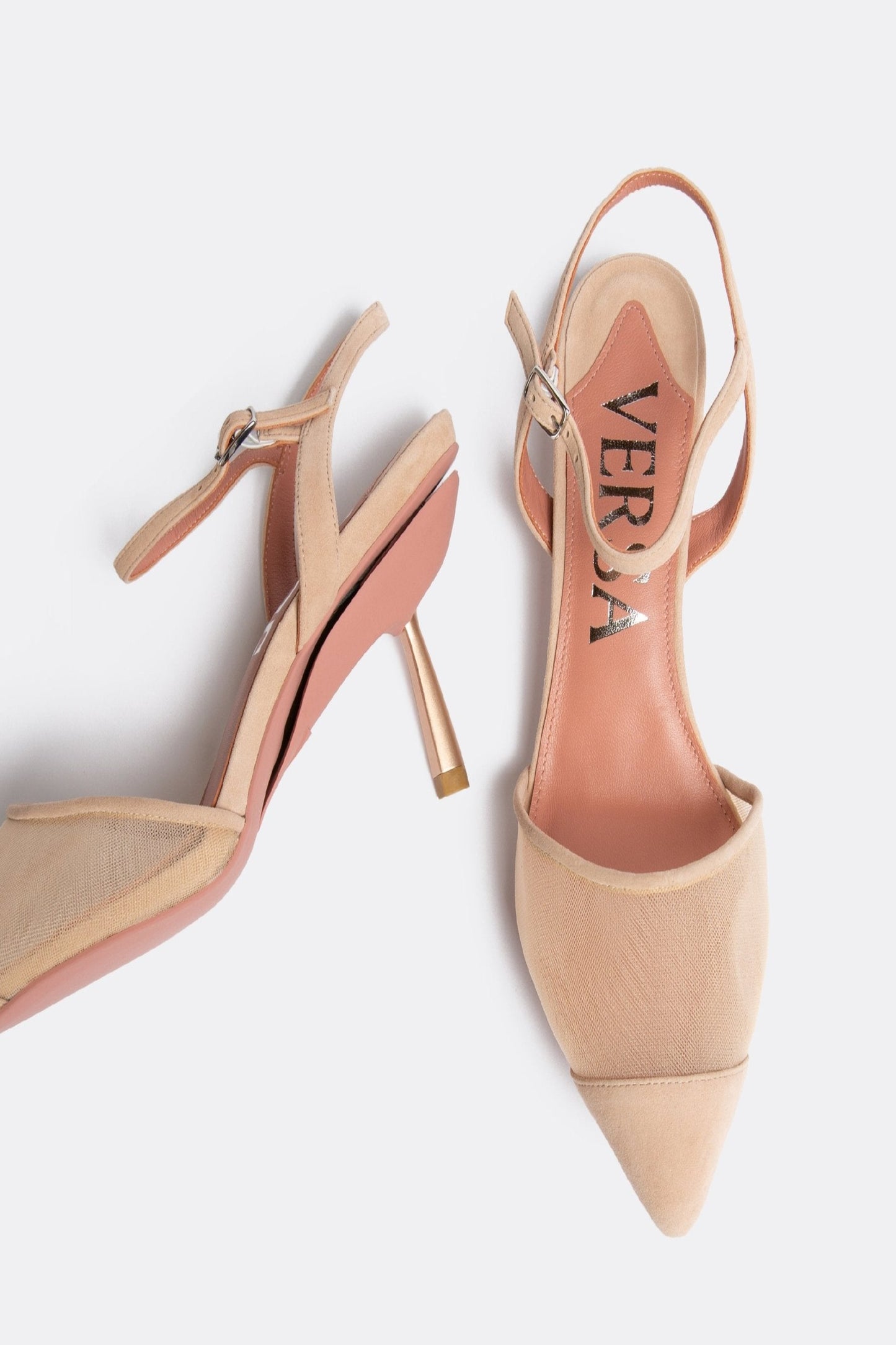 Talon de tous les jours en maille beige