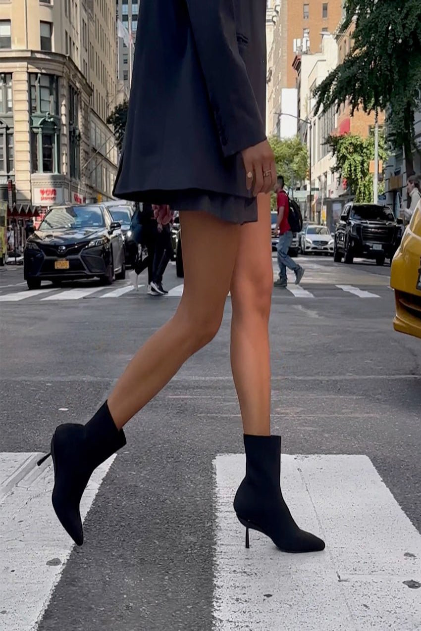 Bottes tricotées noires