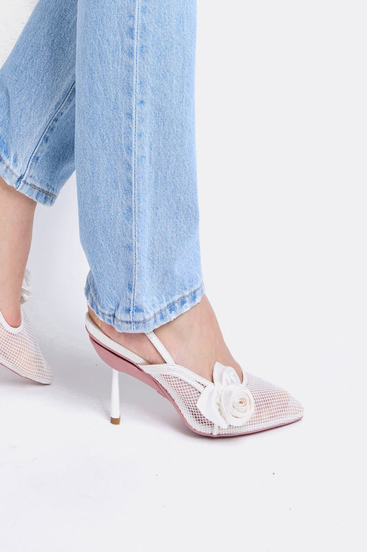 Escarpins Blossom en blanc