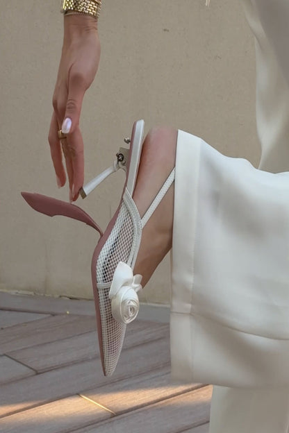 Escarpins Blossom en blanc