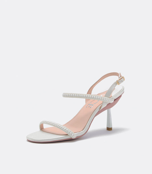 Sandales Brooklyn en blanc perle