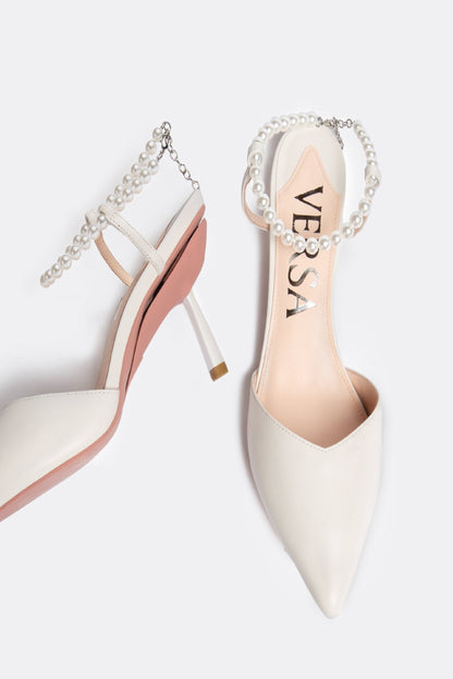 Escarpins Publicist en blanc perle